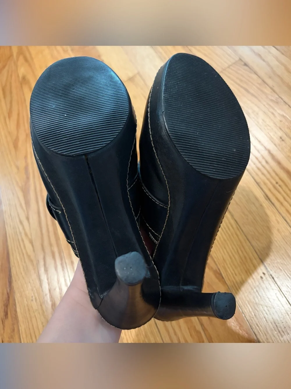 Black Coach Clogged Heels